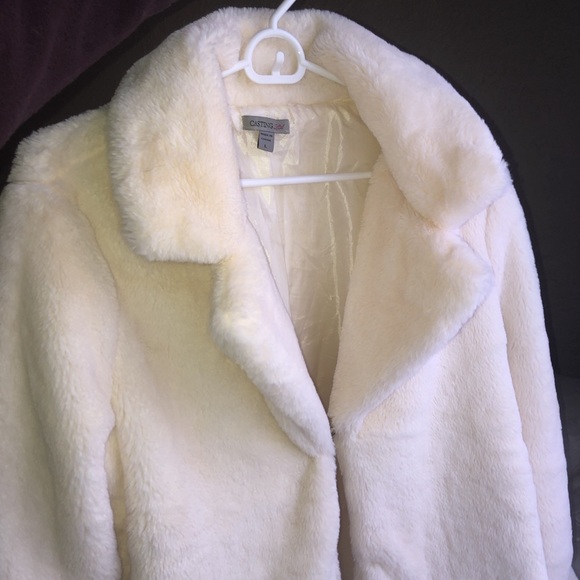 White Faux Fur Teddy Coat - Picture 2 of 4